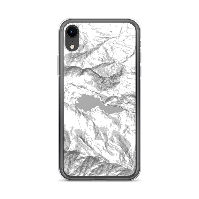 Custom iPhone XR Lake Sutherland Washington Map Phone Case in Classic