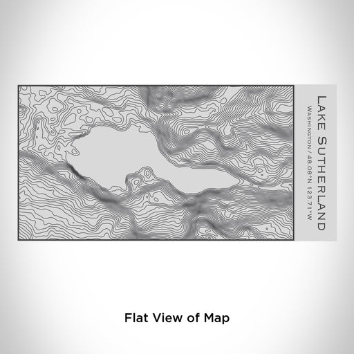 Rendered View of Lake Sutherland Washington Map Engraving on 17oz Stainless Steel Insulated Cola Bottle