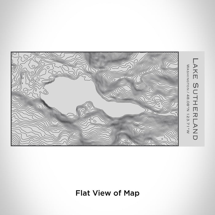 Rendered View of Lake Sutherland Washington Map Engraving on 17oz Stainless Steel Insulated Cola Bottle