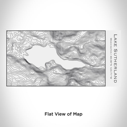 Rendered View of Lake Sutherland Washington Map Engraving on 17oz Stainless Steel Insulated Cola Bottle in White