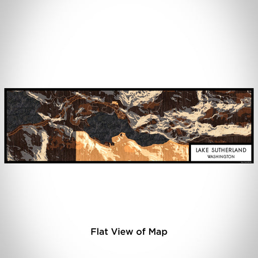 Flat View of Map Custom Lake Sutherland Washington Map Enamel Mug in Ember