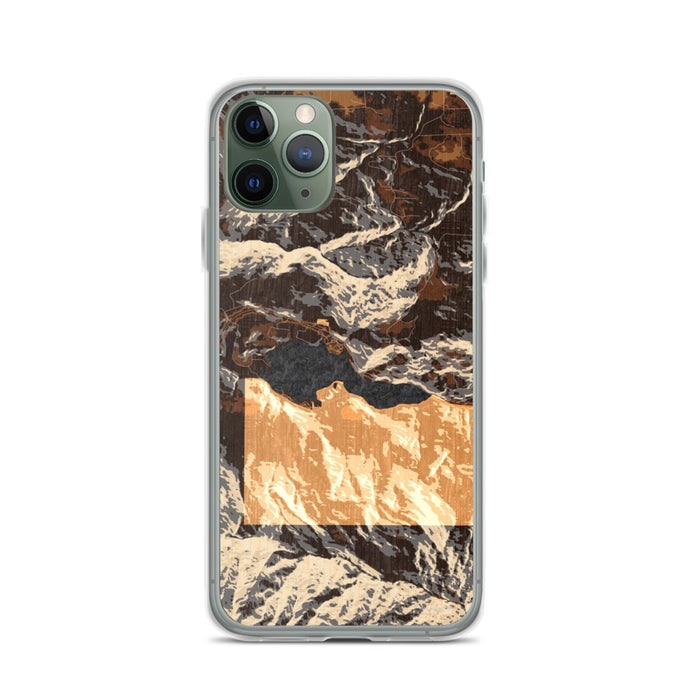 Custom iPhone 11 Pro Lake Sutherland Washington Map Phone Case in Ember