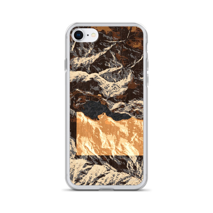 Custom iPhone SE Lake Sutherland Washington Map Phone Case in Ember