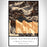 Lake Sutherland Washington Map Print Portrait Orientation in Ember Style With Shaded Background