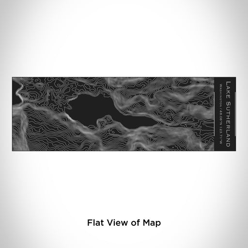 Rendered View of Lake Sutherland Washington Map Engraving on 10oz Stainless Steel Insulated Cup with Sliding Lid in Black