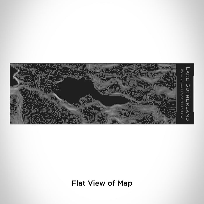 Rendered View of Lake Sutherland Washington Map Engraving on 10oz Stainless Steel Insulated Cup with Sliding Lid in Black