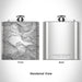 Rendered View of Lake Sutherland Washington Map Engraving on 6oz Stainless Steel Flask