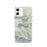 Custom iPhone 12 Lake Sutherland Washington Map Phone Case in Woodblock
