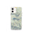 Custom iPhone 12 mini Lake Sutherland Washington Map Phone Case in Woodblock