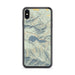Custom iPhone XS Max Lake Sutherland Washington Map Phone Case in Woodblock