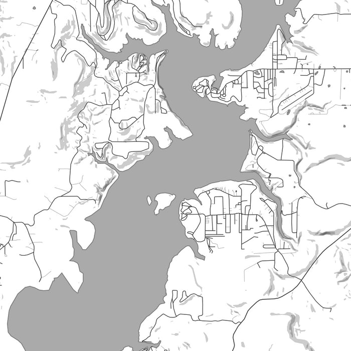 Classic Lake Tenkiller Map Print