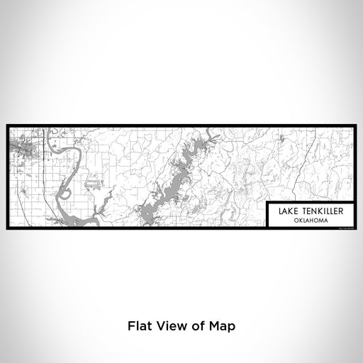 Flat View of Map Custom Lake Tenkiller Oklahoma Map Enamel Mug in Classic