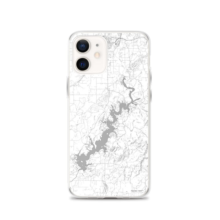 Custom iPhone 12 Lake Tenkiller Oklahoma Map Phone Case in Classic