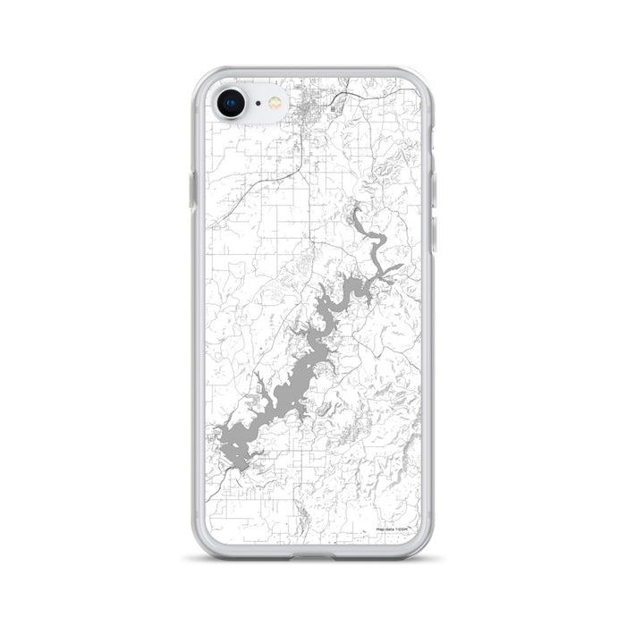 Custom iPhone SE Lake Tenkiller Oklahoma Map Phone Case in Classic
