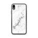Custom iPhone XR Lake Tenkiller Oklahoma Map Phone Case in Classic