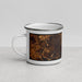 Left View Custom Lake Tenkiller Oklahoma Map Enamel Mug in Ember