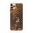 Custom iPhone 11 Pro Max Lake Tenkiller Oklahoma Map Phone Case in Ember