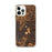 Custom iPhone 12 Pro Max Lake Tenkiller Oklahoma Map Phone Case in Ember