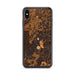 Custom iPhone XS Max Lake Tenkiller Oklahoma Map Phone Case in Ember