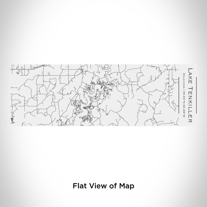 Rendered View of Lake Tenkiller Oklahoma Map Engraving on 10oz Stainless Steel Insulated Cup with Sliding Lid in White