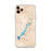 Custom iPhone 11 Pro Max Lake Tenkiller Oklahoma Map Phone Case in Watercolor
