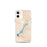 Custom iPhone 12 mini Lake Tenkiller Oklahoma Map Phone Case in Watercolor