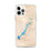 Custom iPhone 12 Pro Max Lake Tenkiller Oklahoma Map Phone Case in Watercolor