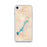 Custom iPhone SE Lake Tenkiller Oklahoma Map Phone Case in Watercolor