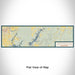 Flat View of Map Custom Lake Tenkiller Oklahoma Map Enamel Mug in Woodblock