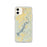Custom iPhone 11 Lake Tenkiller Oklahoma Map Phone Case in Woodblock