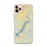 Custom iPhone 11 Pro Max Lake Tenkiller Oklahoma Map Phone Case in Woodblock