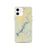Custom iPhone 12 Lake Tenkiller Oklahoma Map Phone Case in Woodblock
