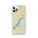 Custom iPhone 12 Pro Lake Tenkiller Oklahoma Map Phone Case in Woodblock