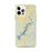 Custom iPhone 12 Pro Max Lake Tenkiller Oklahoma Map Phone Case in Woodblock