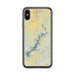 Custom iPhone X/XS Lake Tenkiller Oklahoma Map Phone Case in Woodblock
