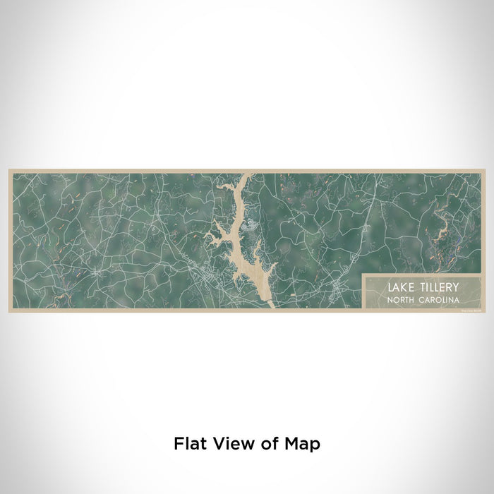 Flat View of Map Custom Lake Tillery North Carolina Map Enamel Mug in Afternoon