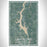 Lake Tillery North Carolina Map Print Portrait Orientation in Afternoon Style With Shaded Background