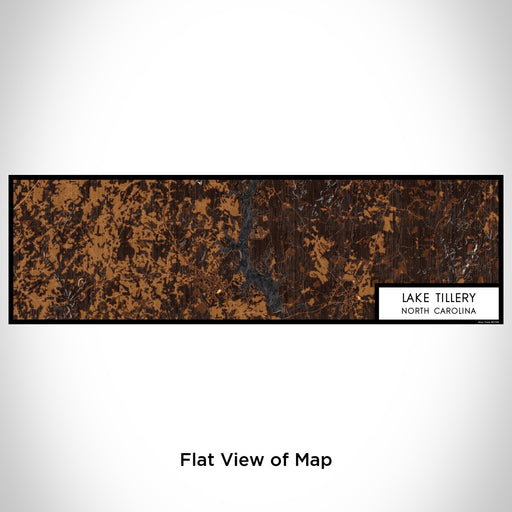 Flat View of Map Custom Lake Tillery North Carolina Map Enamel Mug in Ember