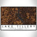 Lake Tillery North Carolina Map Print Landscape Orientation in Ember Style With Shaded Background