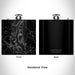 Rendered View of Lake Tillery North Carolina Map Engraving on 6oz Stainless Steel Flask in Black