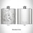 Rendered View of Lake Tillery North Carolina Map Engraving on 6oz Stainless Steel Flask