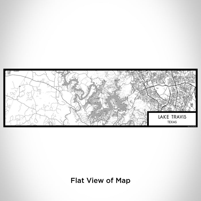Flat View of Map Custom Lake Travis Texas Map Enamel Mug in Classic