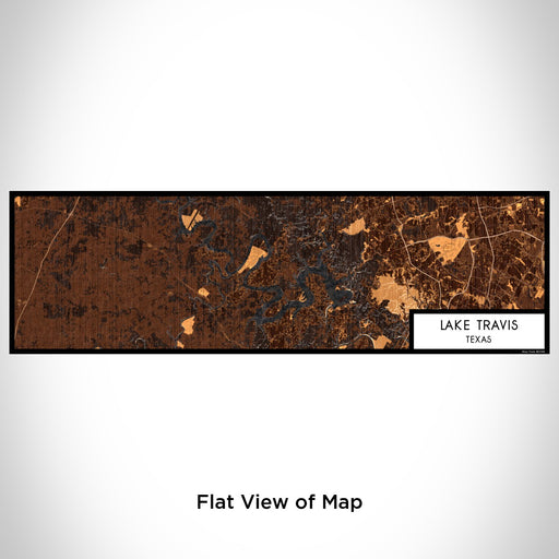 Flat View of Map Custom Lake Travis Texas Map Enamel Mug in Ember