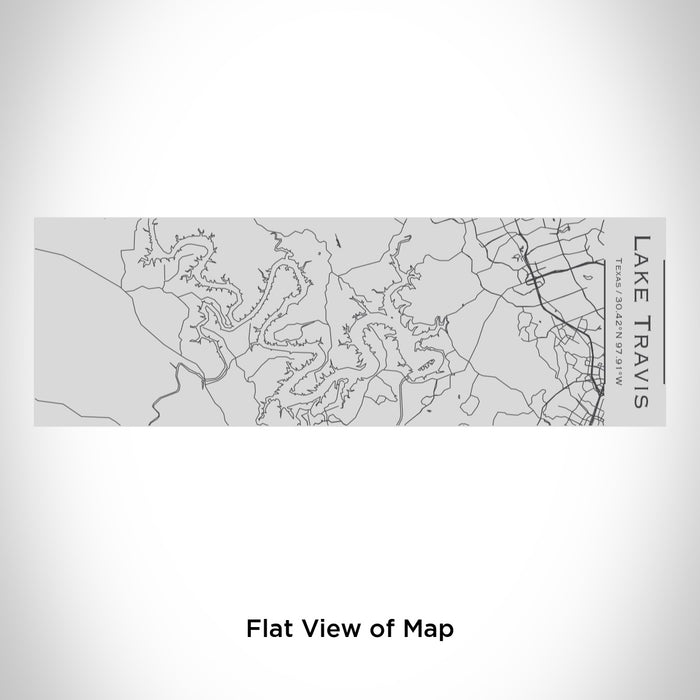 Rendered View of Lake Travis Texas Map Engraving on 10oz Stainless Steel Insulated Cup with Sipping Lid