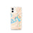 Custom Lake Travis Texas Map iPhone 12 mini Phone Case in Watercolor