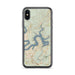 Custom Lake Travis Texas Map Phone Case in Woodblock