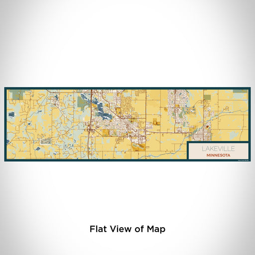 Flat View of Map Custom Lakeville Minnesota Map Enamel Mug in Woodblock