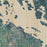 Lake Winnipesaukee New Hampshire Map Print in Afternoon Style Zoomed In Close Up Showing Details