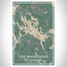 Lake Winnipesaukee New Hampshire Map Print Portrait Orientation in Afternoon Style With Shaded Background