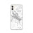 Custom iPhone 11 Lake Winnipesaukee New Hampshire Map Phone Case in Classic